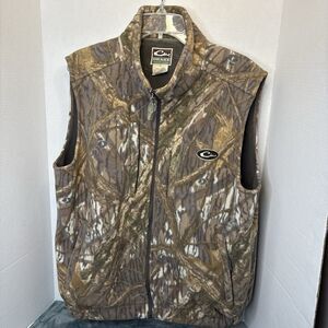 Drake Waterfowl Systems Camouflage Fleece Vest Full Zip Men Sz XL